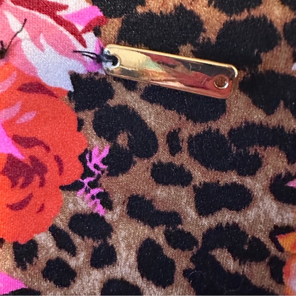 Victoria Secret High Waisted Cheeky Cheetah Floral Bikini Bottoms EUC Medium - Picture 6 of 8